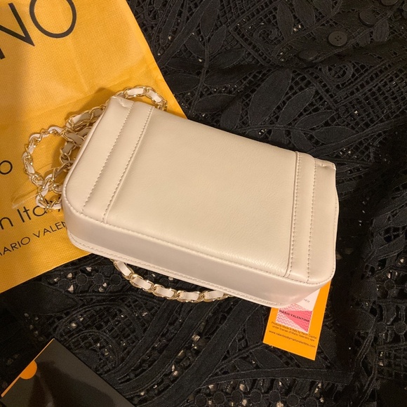 VALENTINO Beatriz Signature Logo Leather Chain Crossbody Bag - Picture 6 of 13